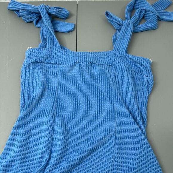 En Saison Fit and Flare Dress Women S Blue Stretch Jersey Knit - Picture 10 of 15